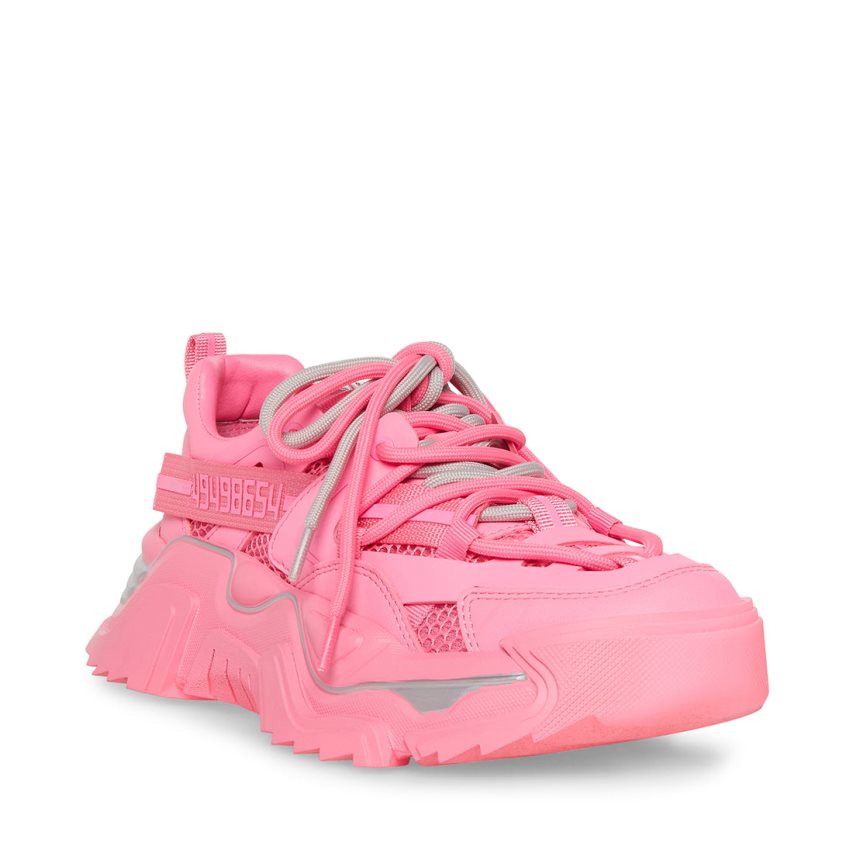 Pink Steve Madden Power Women's Sneakers | PH 9627JSI